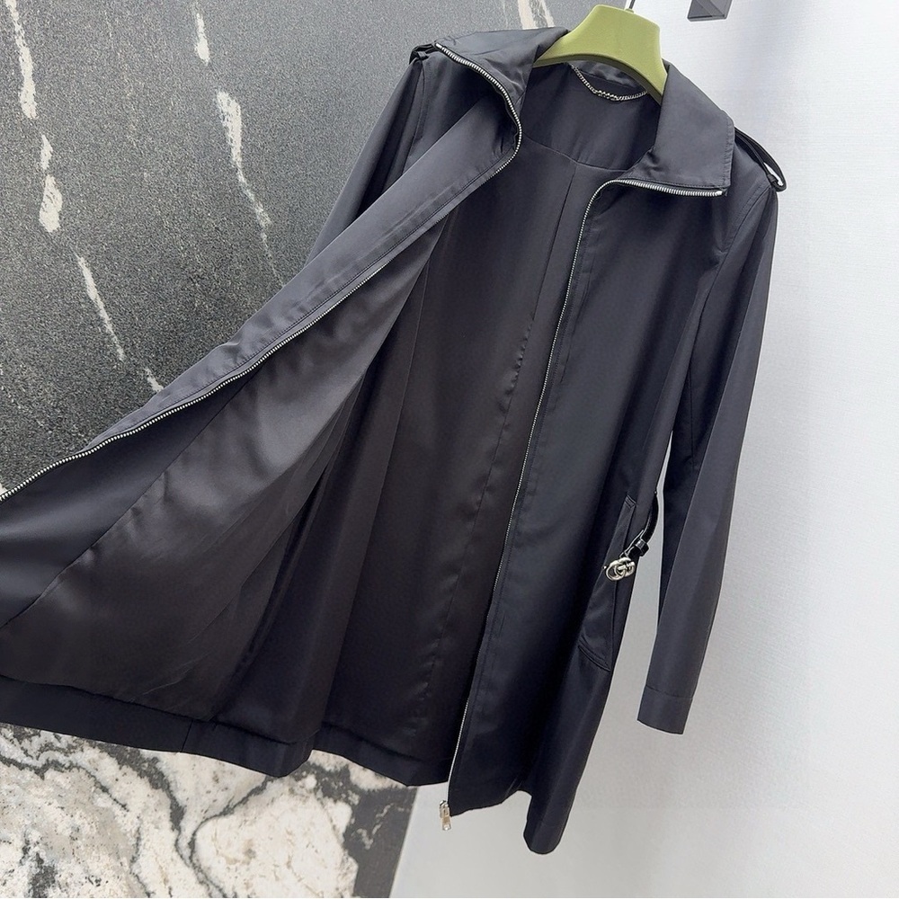 Gucci Women’s Black Belted Coat View 4